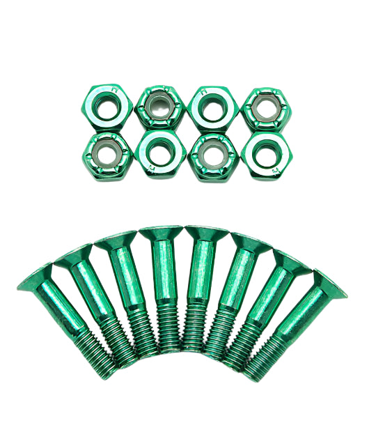 Bulk 1" Hardware 8-pack Anodized Green