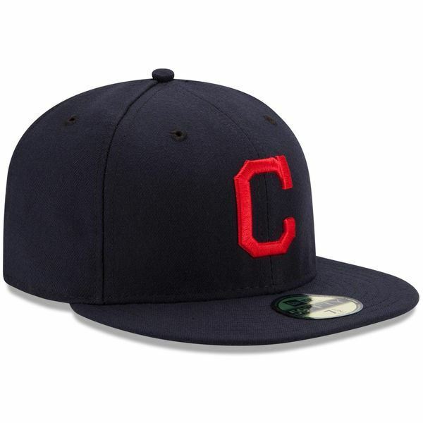 Cleveland Indians Fitted Hat Navy Blue