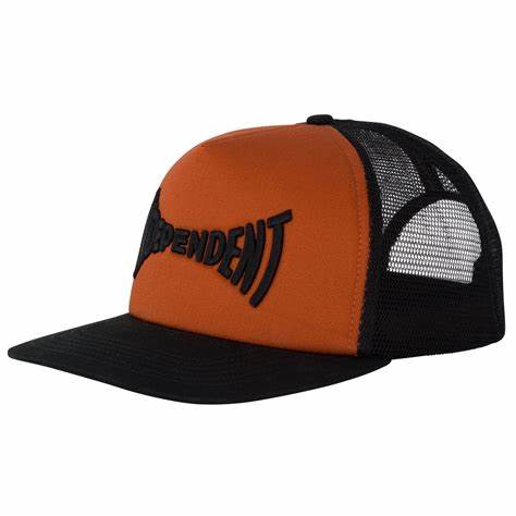 Independent Span Logo Mesh Brown / Black Trucker Hat