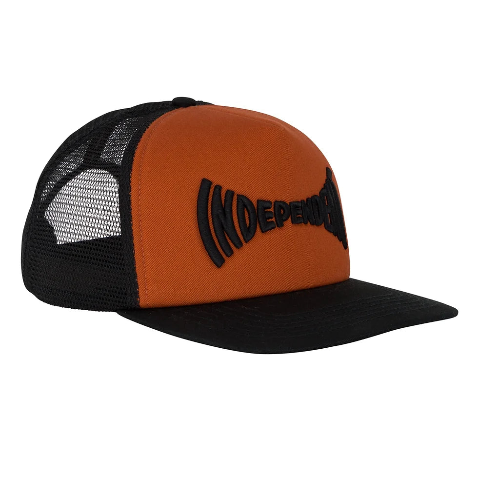 Independent Span Logo Mesh Brown / Black Trucker Hat