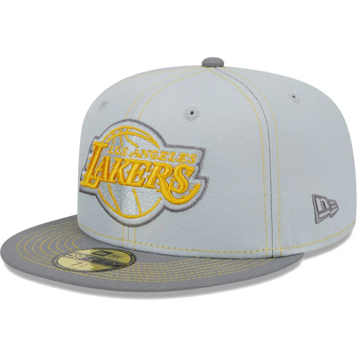 New Era Lakers Grey Fitted Hat