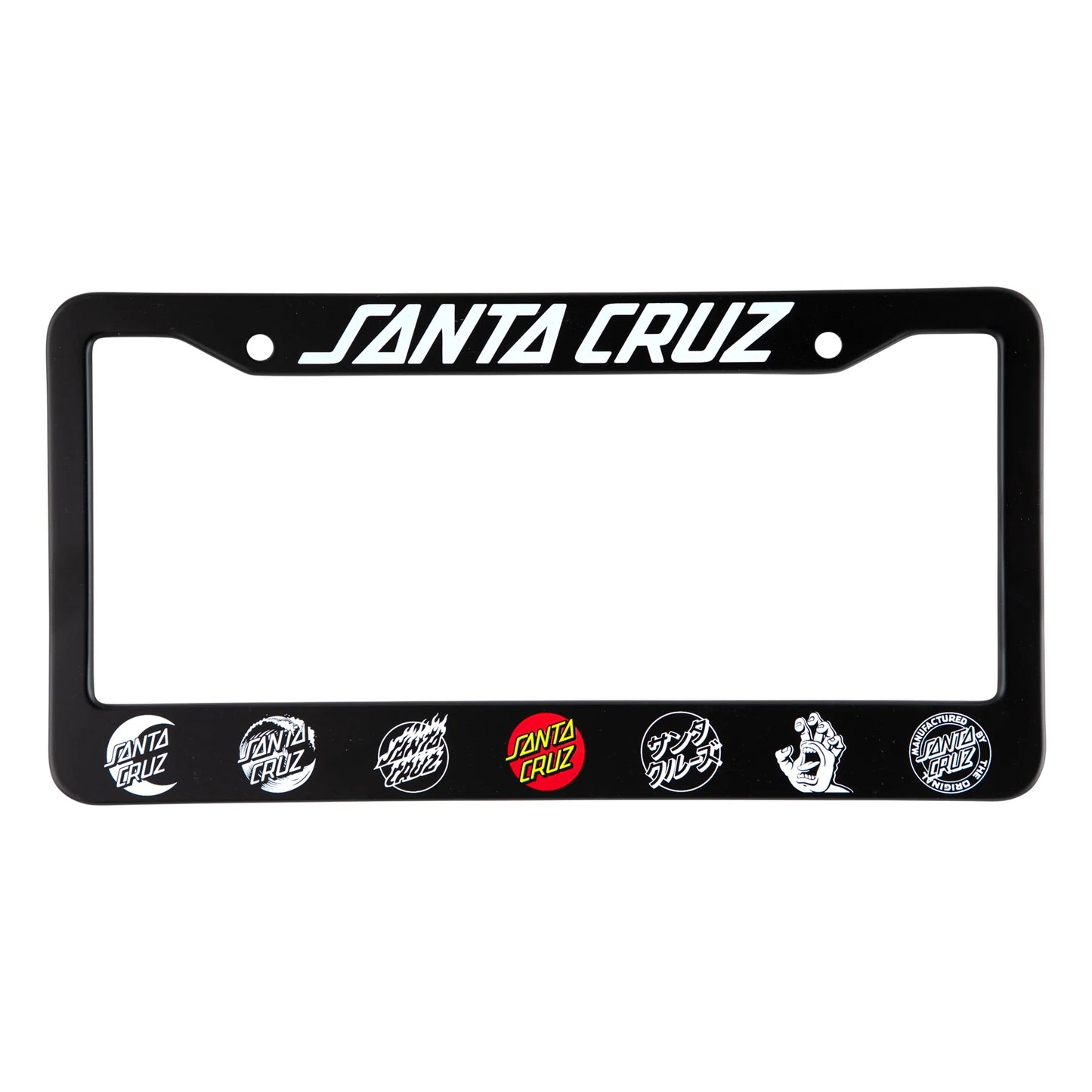 Logo Classic License Plate Frame Black OS Unisex Santa Cruz