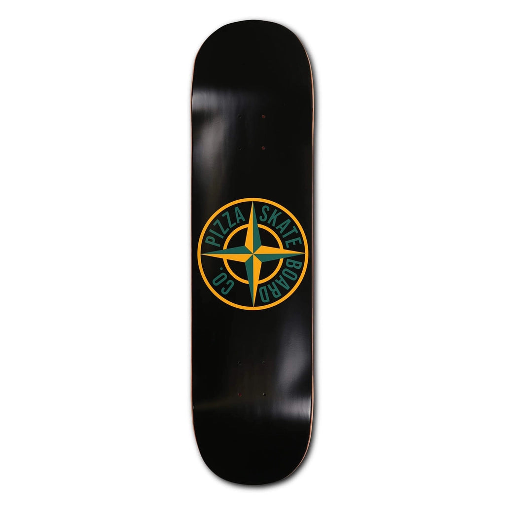 PIZZA Black Pizza Stone Deck -8.25"
