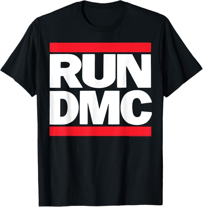 RUN DMC Classic Logo Black T-Shirt