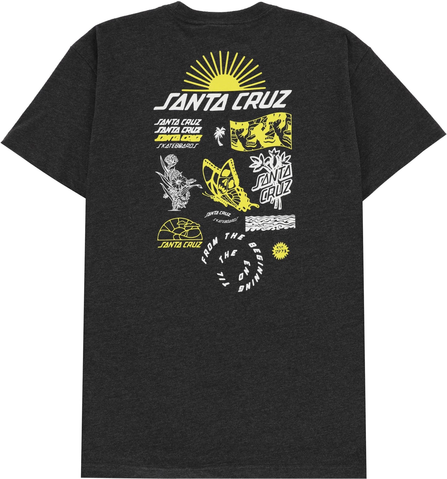 Santa Cruz Rise and Shine Premium Eco Black Heather T-shirt