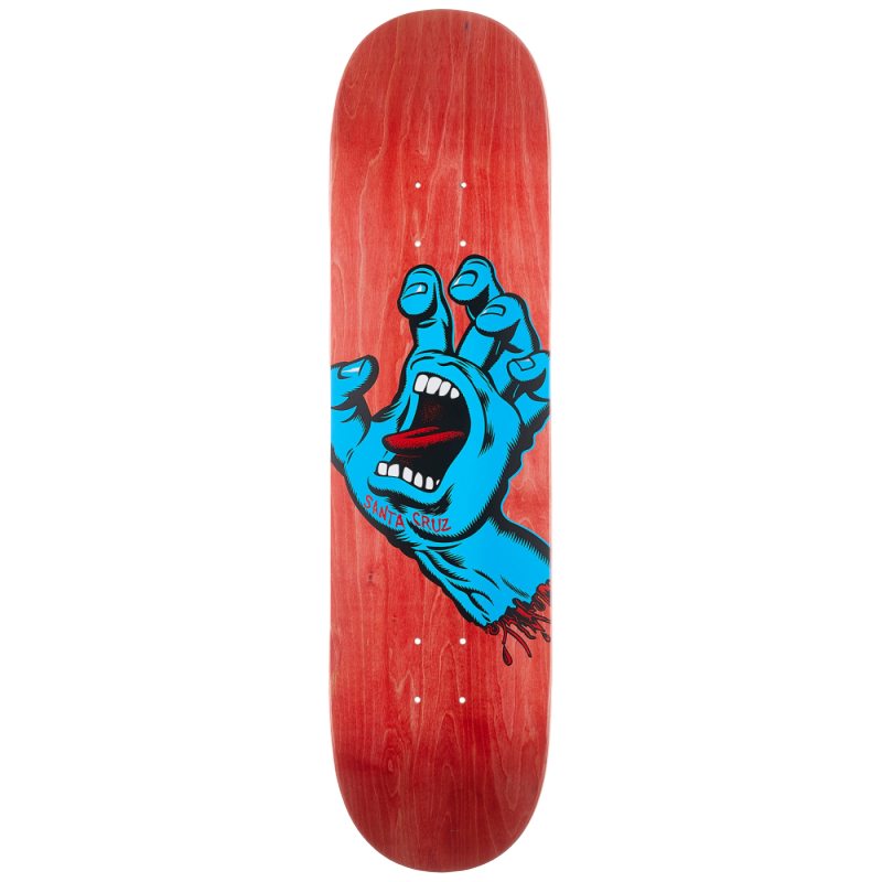 Santa Cruz Red Screaming Hand Deck 8.0