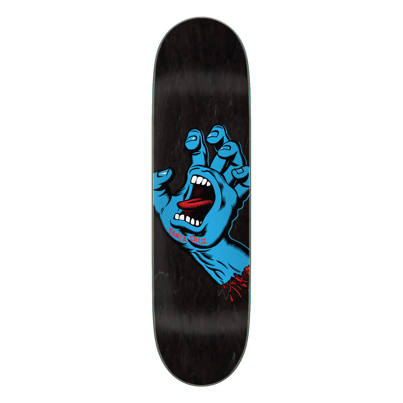 Santa Cruz Black Screaming Hand Deck 8.6