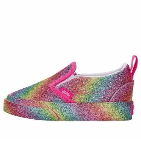 Vans Slip on Glitter Rainbow Multicolor Toddlers 2.0