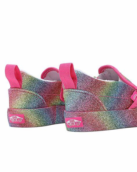 Vans Slip on Glitter Rainbow Multicolor Toddlers 2.0
