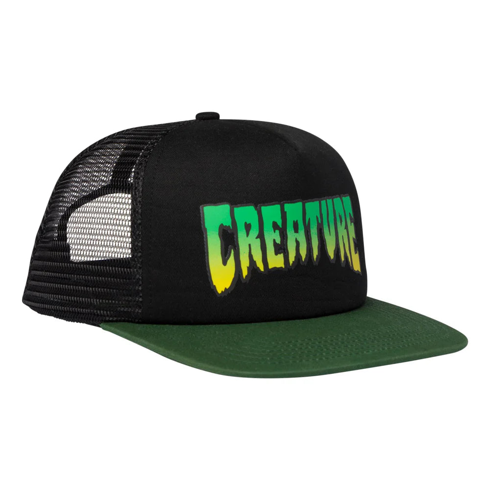 Creature Logo Mesh Trucker Hat Black/Green
