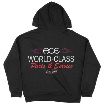 Ace Pinstripe Black Pull-Over Hoodie