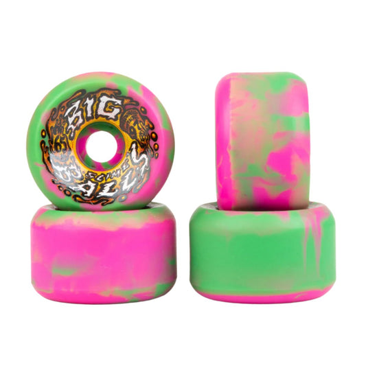 Slime Balls Wheels 65mm Big Balls Pink Green Swirl 97a