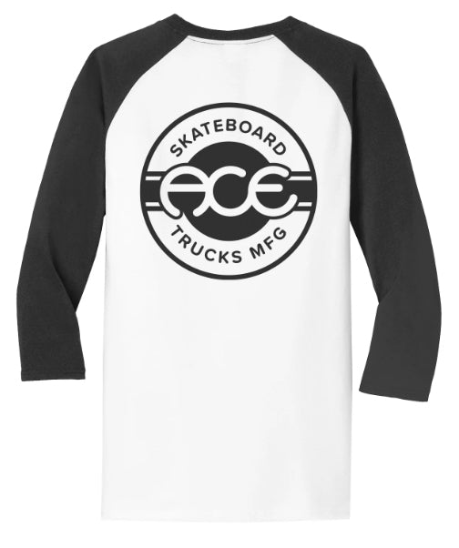 Ace Beer League Baseball Tee White/Black