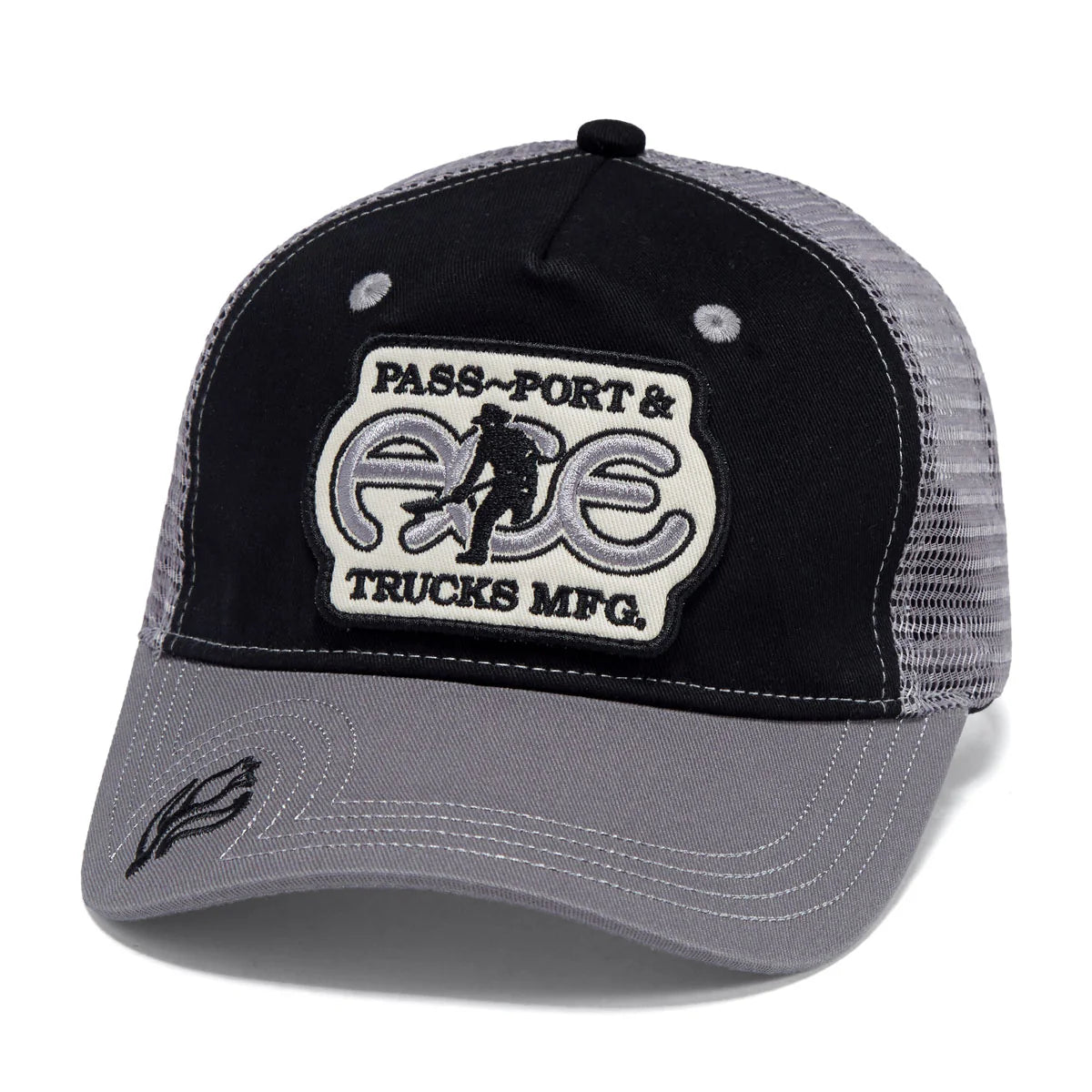 Ace x Passport Packers Trucker Cap - Black/Steel