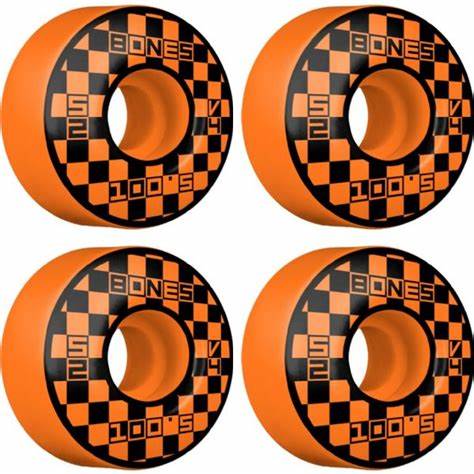 Bones Wheels OG Formula  Block Party 52mm V4 Wide 100A 4pk Orange