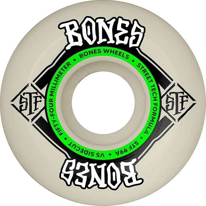 Bones Sidecut 54 V5 Street Tech Formula 99A Wheels
