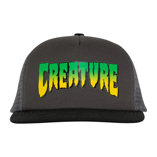 Creature Logo Mesh Trucker Hat Black/Grey