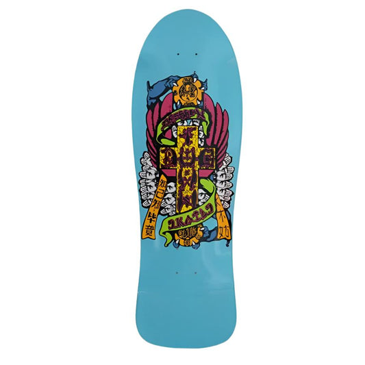 Dogtown Eric Dressen  Hands 80s Reissue Sky Blue Deck - 10.125" x  30.325"