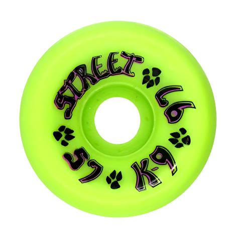 Dogtown K-9 80s Street 57MM x 97a Lime Green Wheels