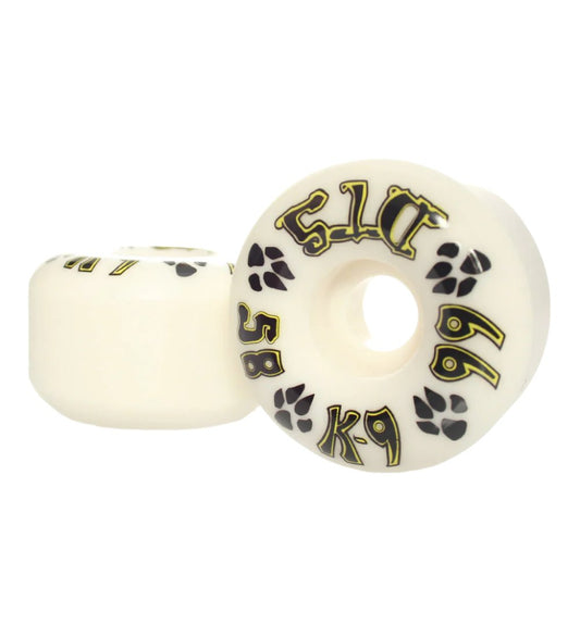 Dogtown K-9 Slicks 58MM x 99a White Wheels