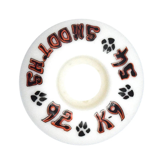 Dogtown K-9 Smooths 54MM x 92a White Wheels