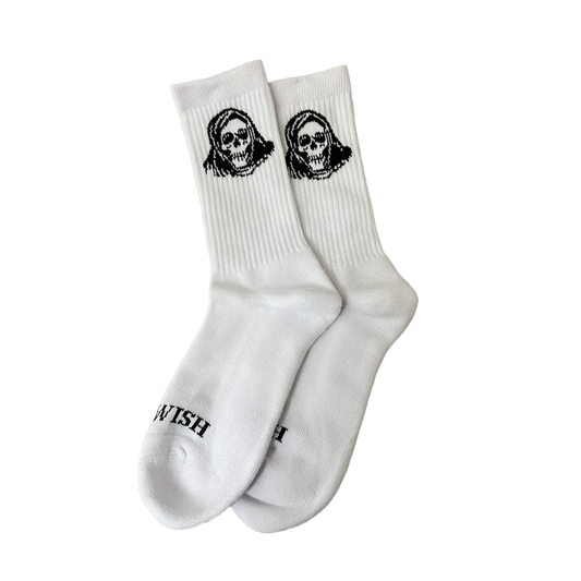 Deathwish Reap and Sew White Socks