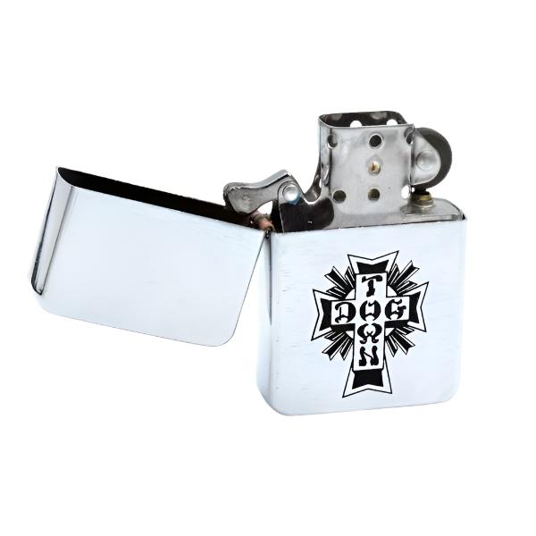 Dogtown Cross Logo Flip Top Metal Lighter