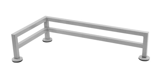 Fence Style, L-Shaped Fingerboard Rail, 11" Long - Steel Construction - Grey Mist