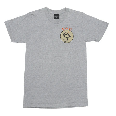 GNARHUNTERS SNORKEL HEATHER GREY T-SHIRT