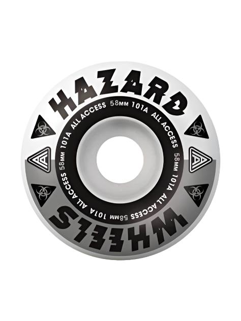 HAZARD CP RADIAL MELT 58MM WHITE / SILVER 101a WHEELS