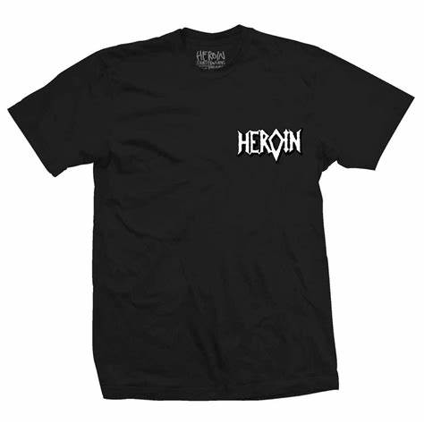 Heroin Die Tonight Black T-shirt