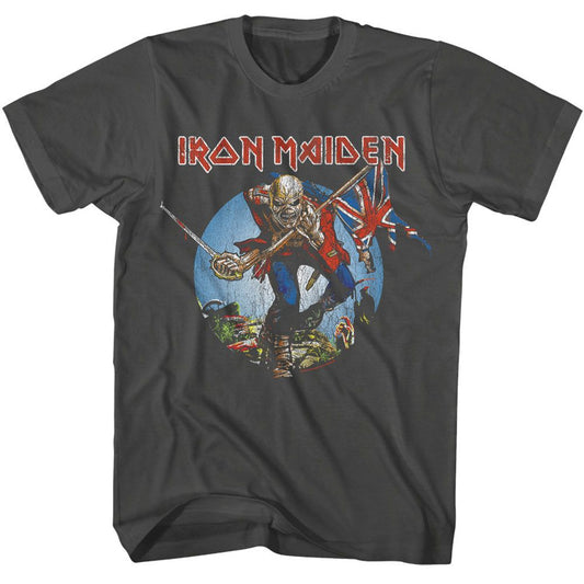 IRON MAIDEN TROOPER CHARCOAL GREY T-SHIRT