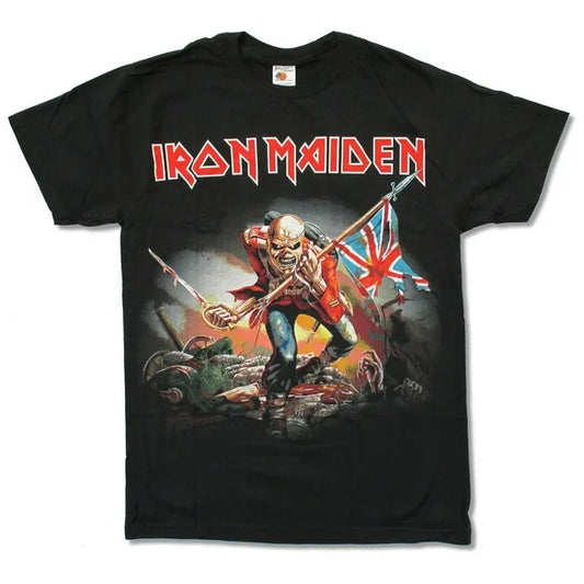 IRON MAIDEN TROOPER LOGO BLACK T-SHIRT