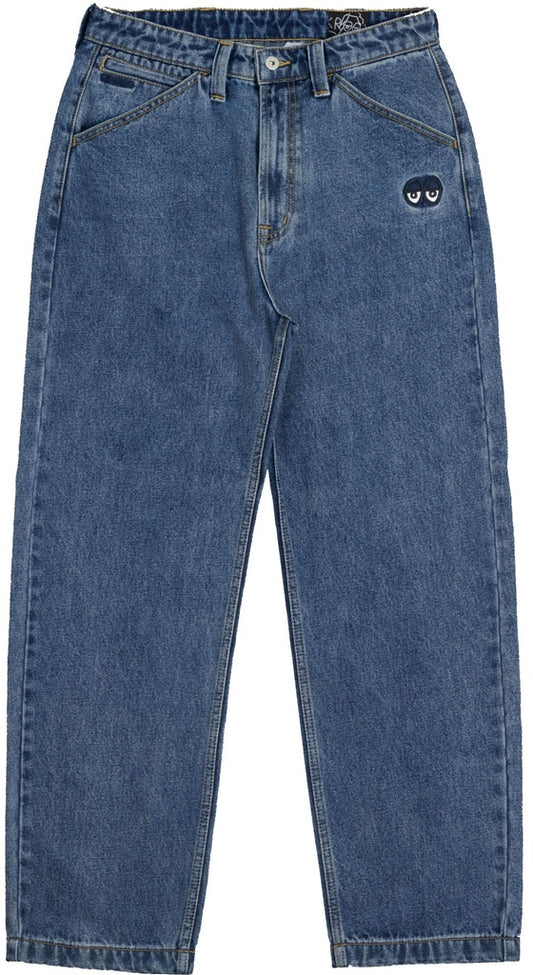 Krooked CST Eyes Denim Twill Med Wash Pants XXL
