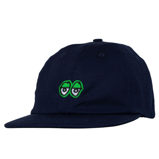 Krooked Eyes Strap back Hat Navy/Green