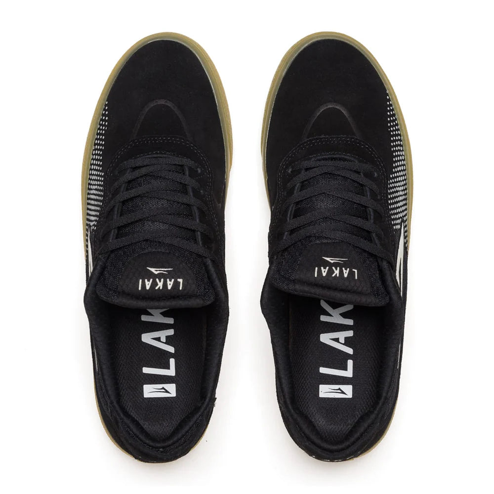 LAKAI ESSEX BLACK / GLOW SUEDE SHOES