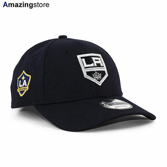 LOS ANGELES KINGS x LA GALAXY 9FORTY NEW ERA NAVY ADJUSTABLE HAT