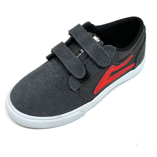 Lakai Griffin Kids Charcoal Flame Suede Shoes