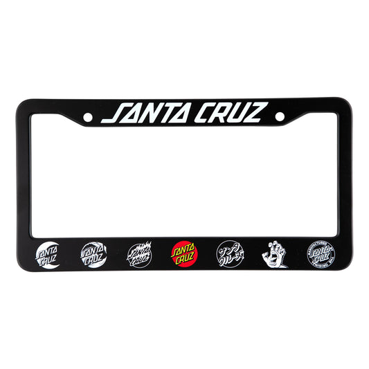 Logo Classic License Plate Frame Black OS Unisex Santa Cruz