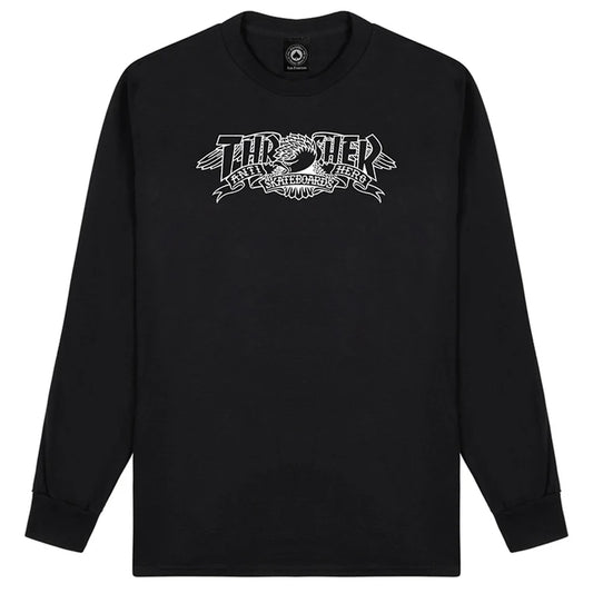 Thrasher X Anti Hero Mag Banner Black Long sleeve