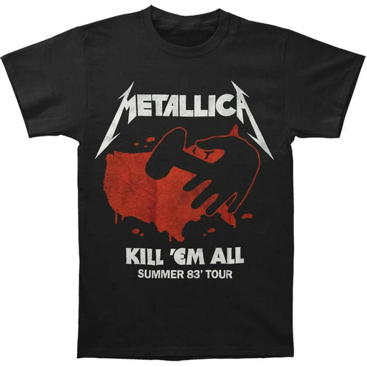 METALLICA KILL THEM ALL TOUR BLACK T-SHIRT