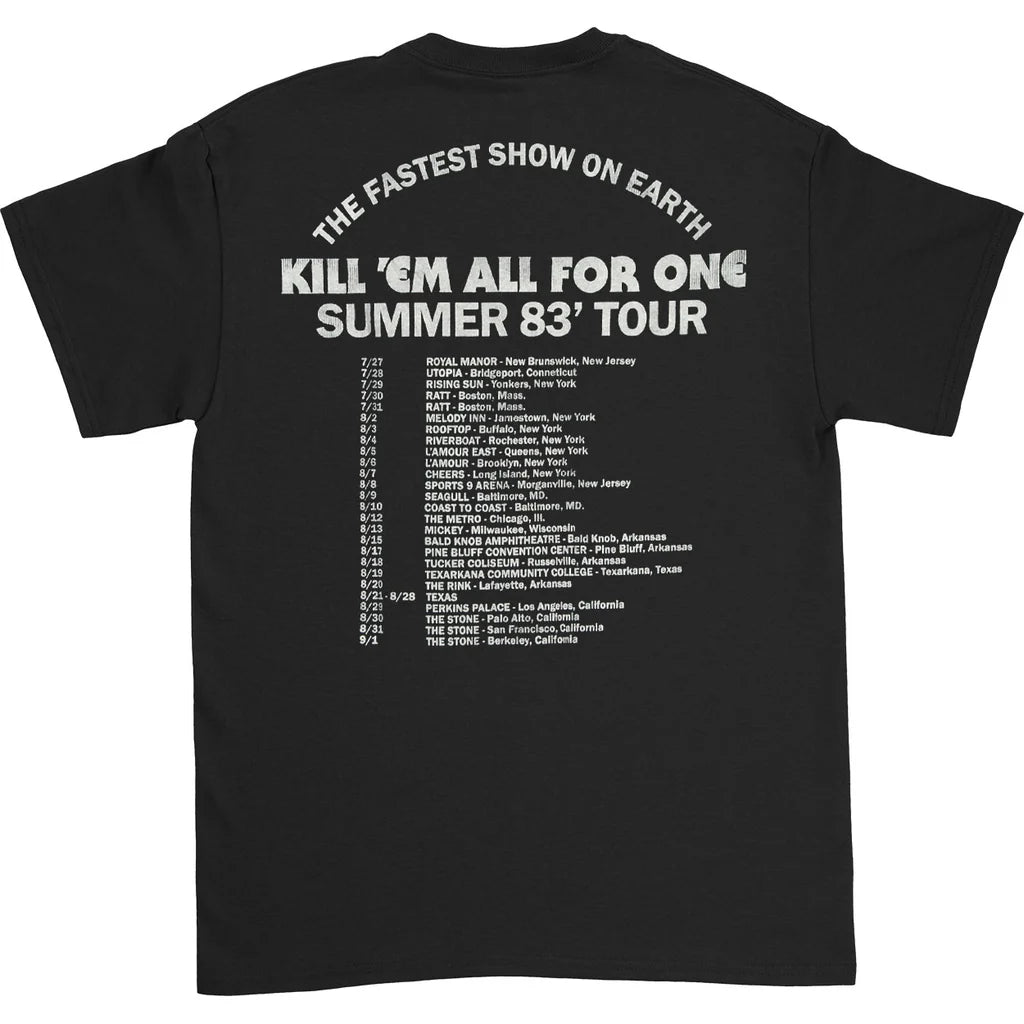 METALLICA KILL THEM ALL TOUR BLACK T-SHIRT