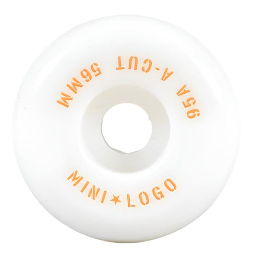 Mini Logo A-cut "2" 56mm 95a White Wheels