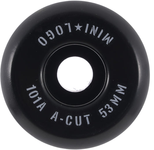 Mini Logo Skateboard Wheels A-cut "2" 53mm 101A Black 4pk