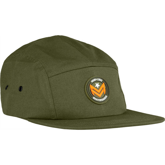 Mini Logo Chevron Circle 5-Panel Cap Army Green