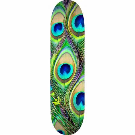 Mini Logo Peacock Feather "18" Skateboard Deck 244 K20 - 8.5" X 32.08"