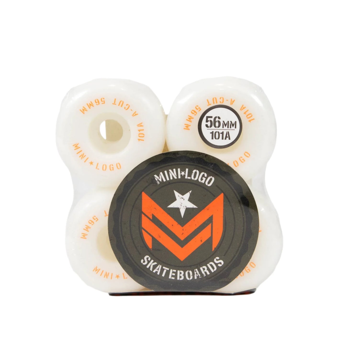 Mini Logo A-cut "2" 56mm 101A White Wheels