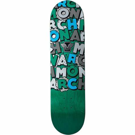 MONARCH PROJECT "RIALTO" LOGO TURQUOISE R7 DECK - 8.0"