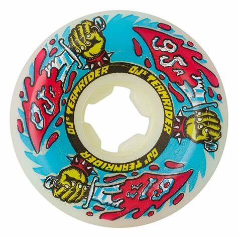 Oj 61mm Team Rider White Blue 95a Wheels