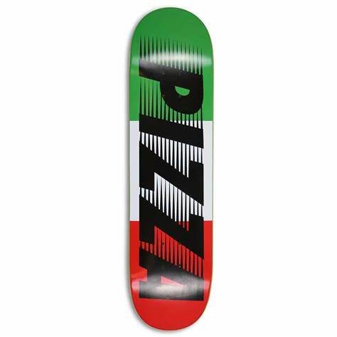 PIZZA SPEEDY GREEN / WHITE / RED W / BLACK DECK - 8.25